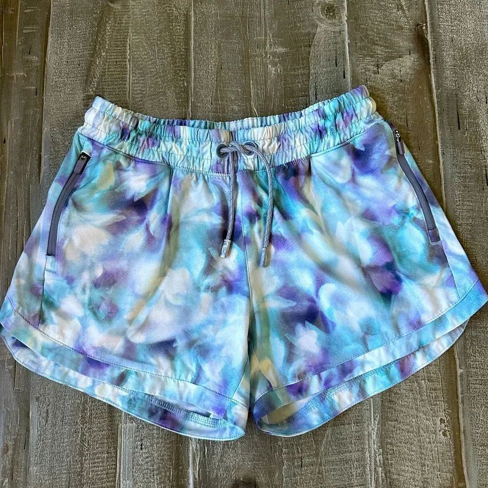 Athleta Girl Purple Blue Active Shorts XL